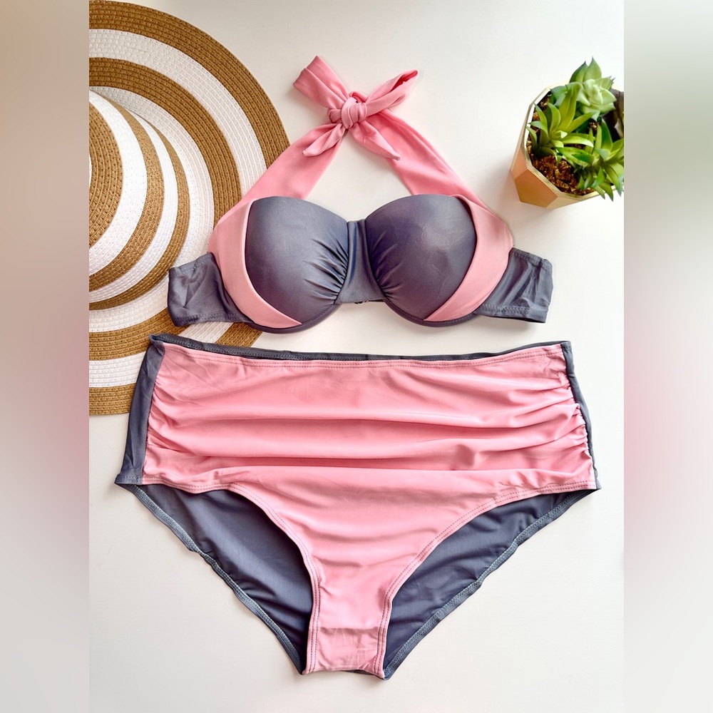 Bikini Set Two Piece High-waist XL Size